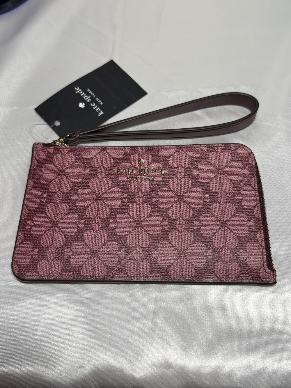 Kate Spade Pink Floral-Print Wristlet NWT